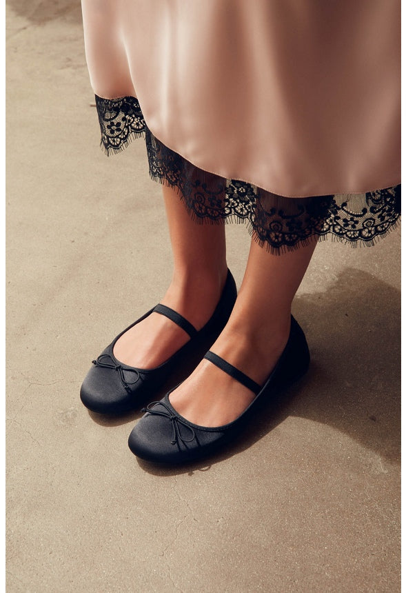 Gemma Mary Jane Ballet Flat Black