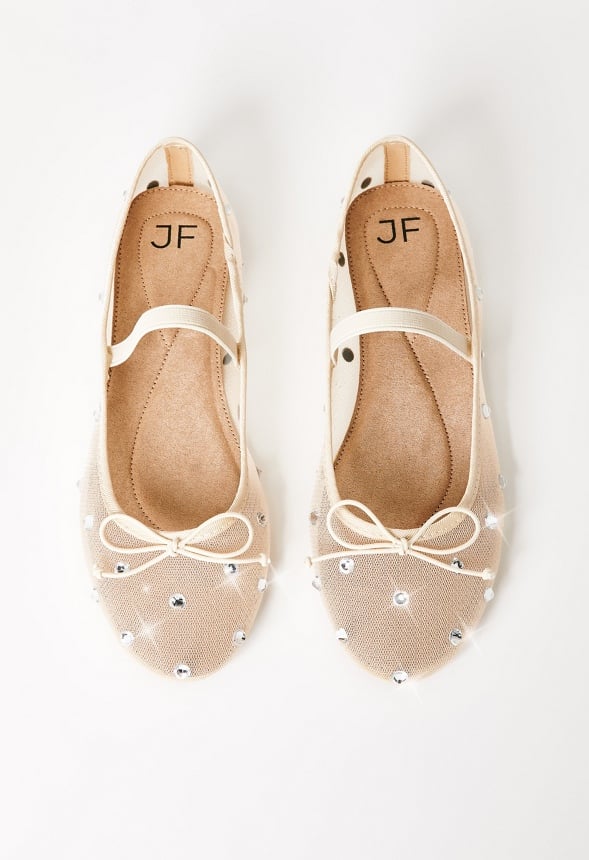Gemma Mary Jane Ballet Flat New Nude/ Clear