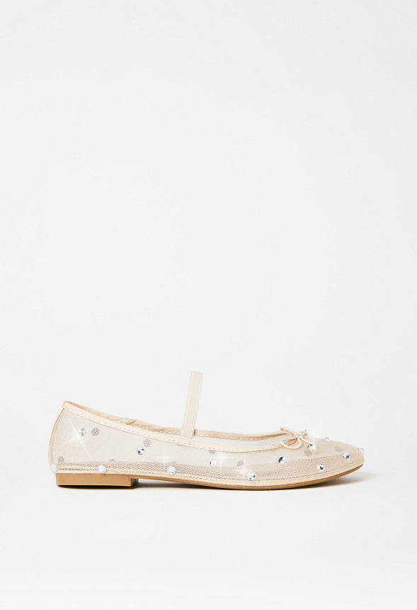 Gemma Mary Jane Ballet Flat New Nude/ Clear