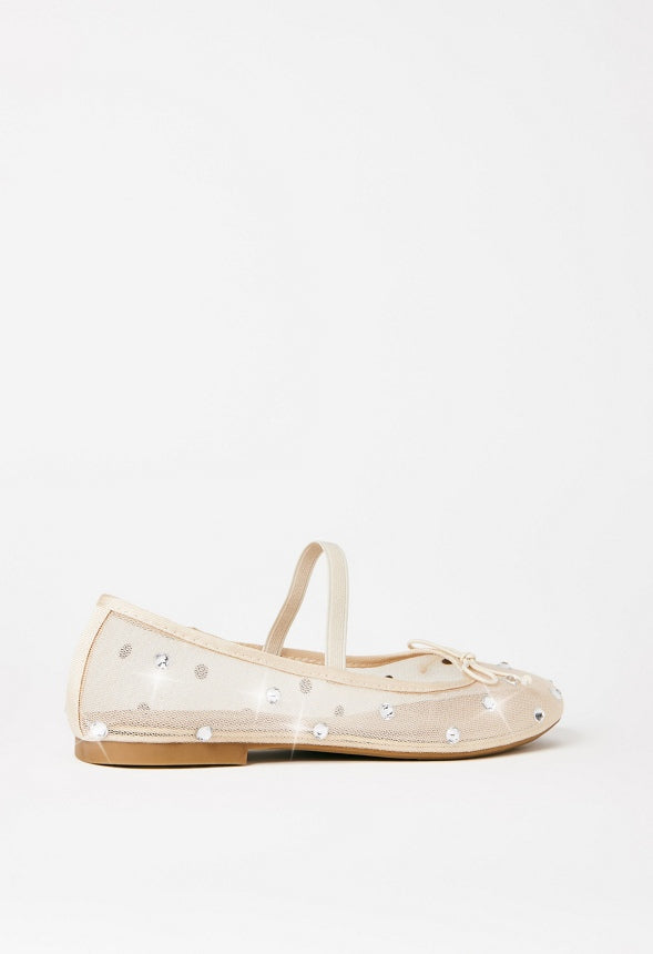 Gemma Mary Jane Ballet Flat New Nude/ Clear