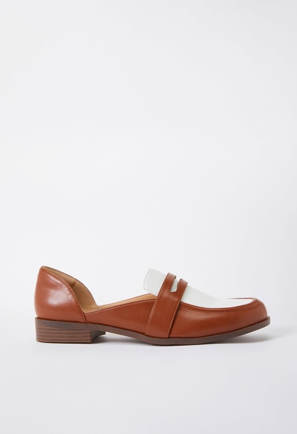 Leona Flat Loafer Leather Brown/Bright White