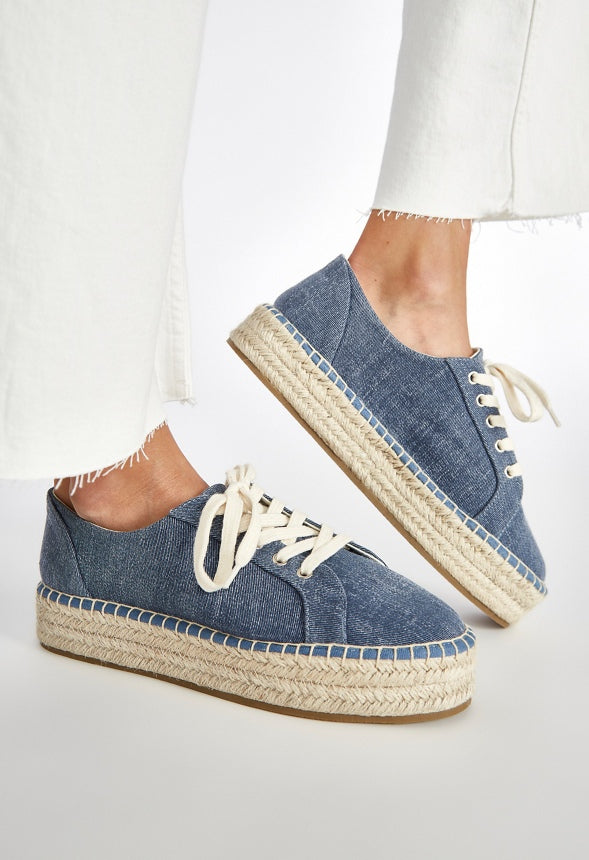 Veva Espadrille Platform Sneaker Chambray