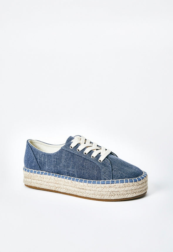 Veva Espadrille Platform Sneaker Chambray