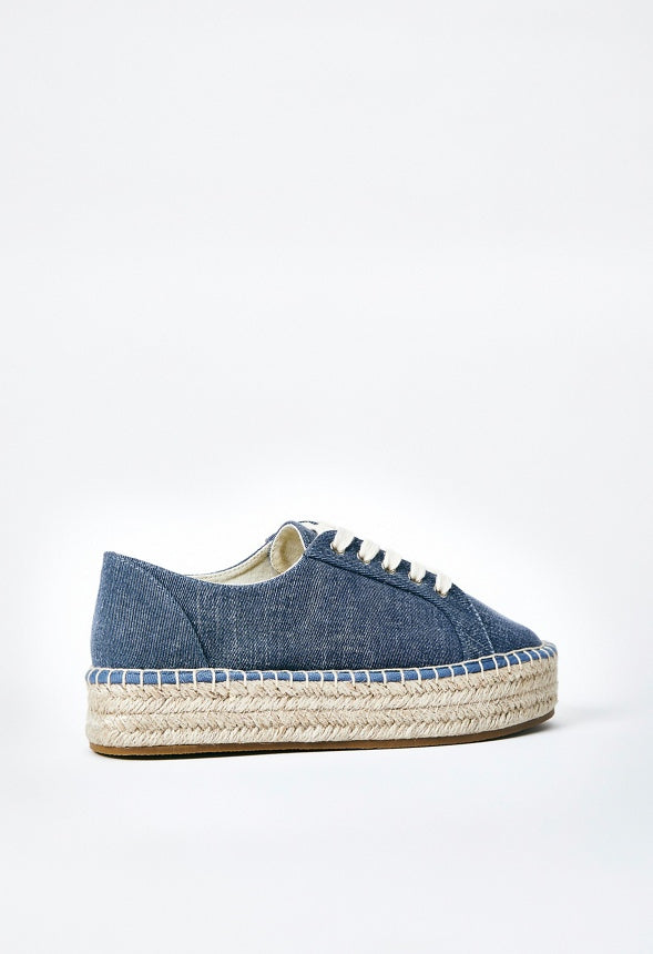 Veva Espadrille Platform Sneaker Chambray