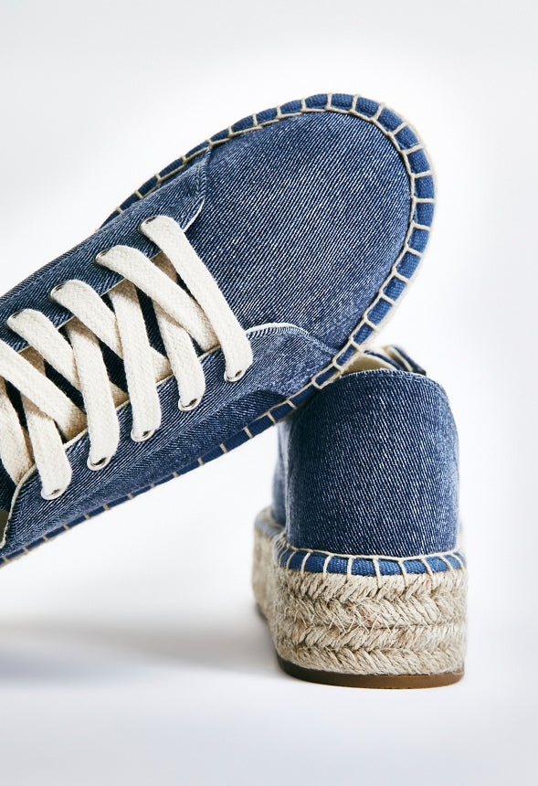 Veva Espadrille Platform Sneaker Chambray