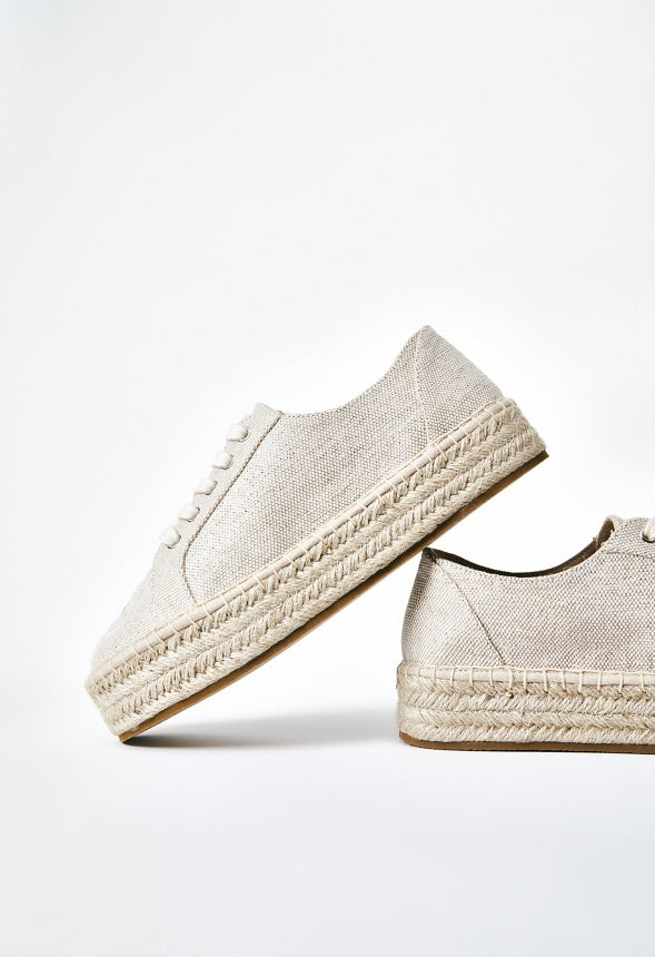 Veva Espadrille Platform Sneaker Natural