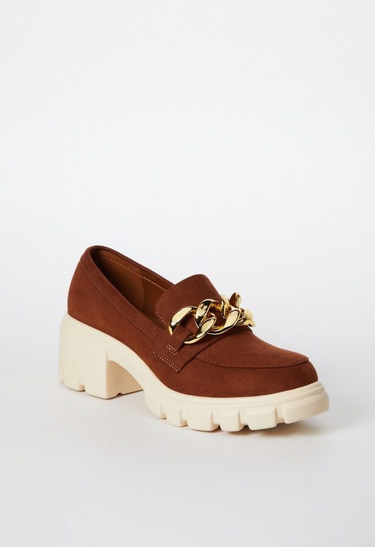 Elia Lug Sole Loafer Leather Brown