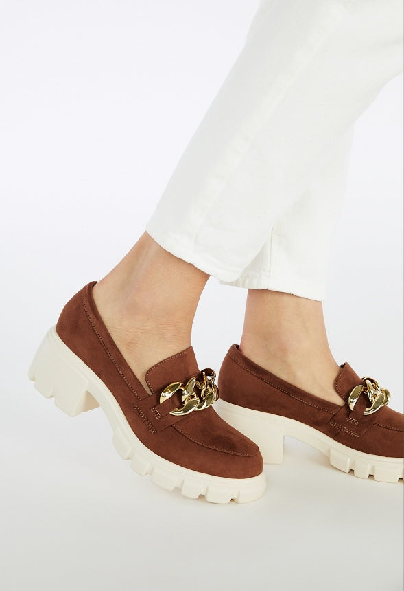 Elia Lug Sole Loafer Leather Brown