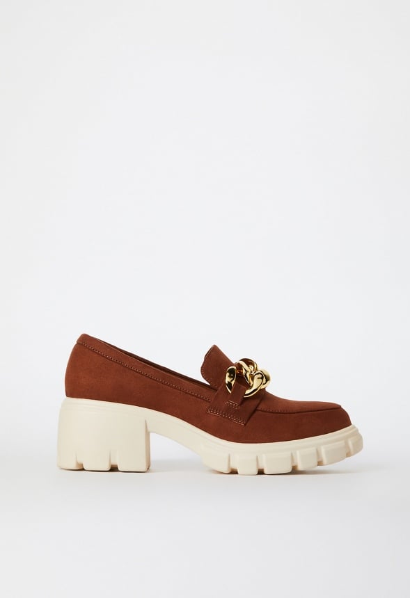 Elia Lug Sole Loafer Leather Brown