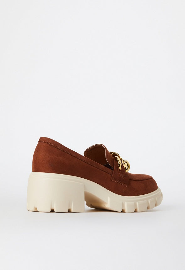 Elia Lug Sole Loafer Leather Brown