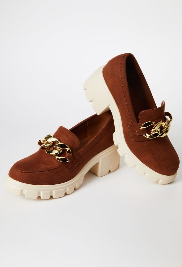 Elia Lug Sole Loafer Leather Brown