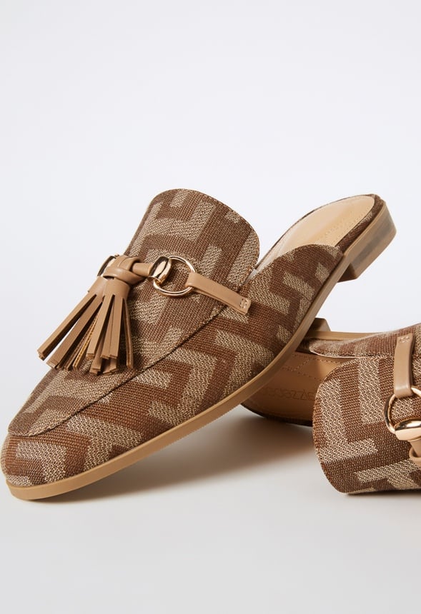 Archer Flat Slide Brown Logo/Portabella