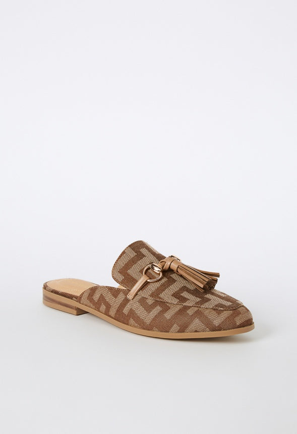 Archer Flat Slide Brown Logo/Portabella