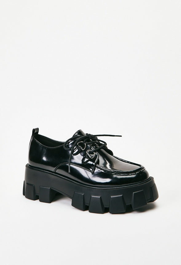 Maxie Lace-Up Loafer Black Caviar