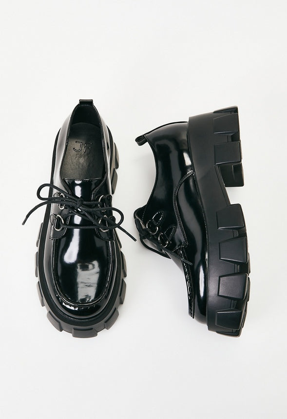 Maxie Lace-Up Loafer Black Caviar