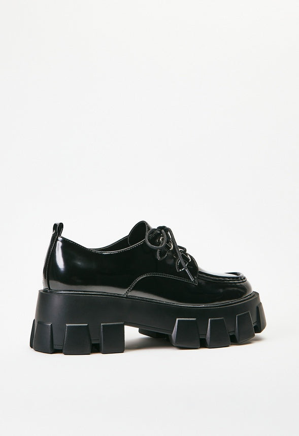 Maxie Lace-Up Loafer Black Caviar