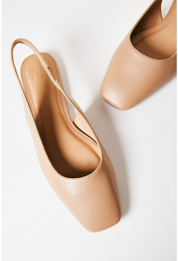 Hallie Slingback Flat New Nude