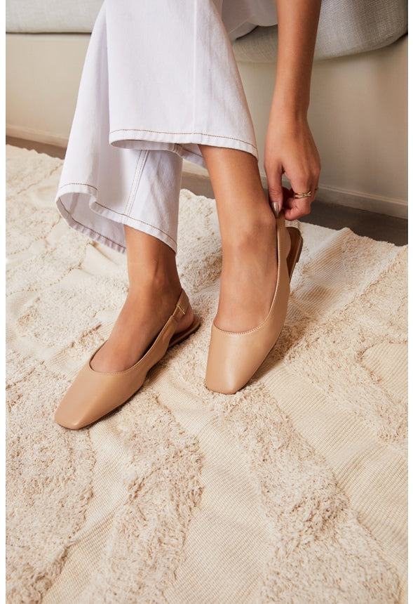 Hallie Slingback Flat New Nude