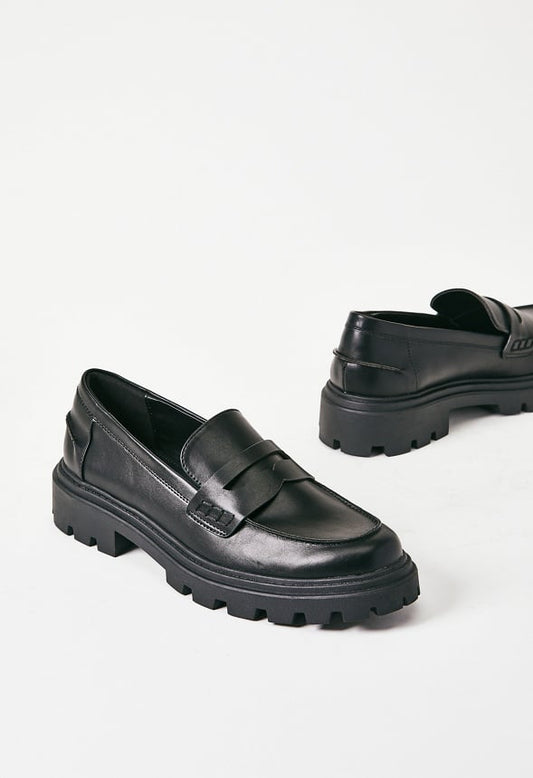 Colette Lug Sole Loafer Black