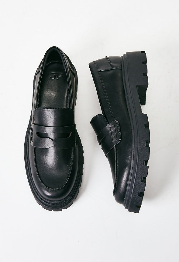 Colette Lug Sole Loafer Black