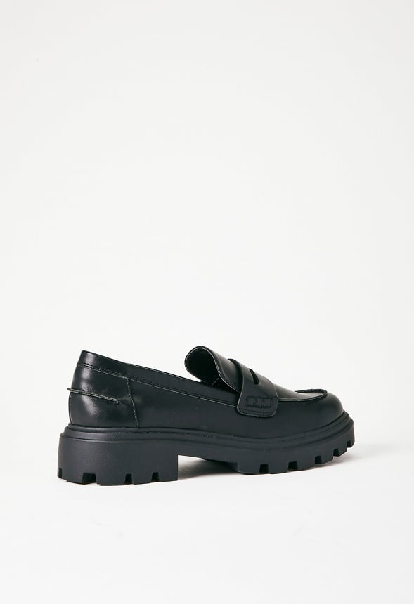 Colette Lug Sole Loafer Black
