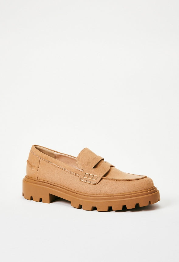 Colette Lug Sole Loafer Light Camel