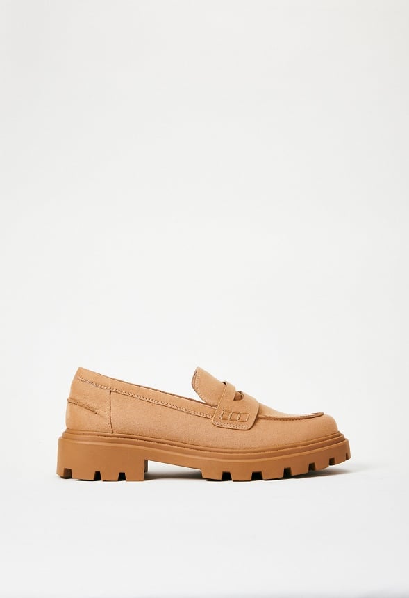 Colette Lug Sole Loafer Light Camel