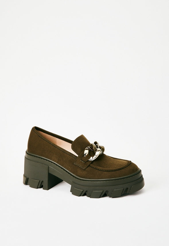 Drew Lug Sole Loafer Military Olive