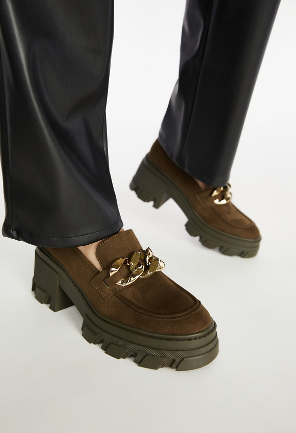 Drew Lug Sole Loafer Military Olive