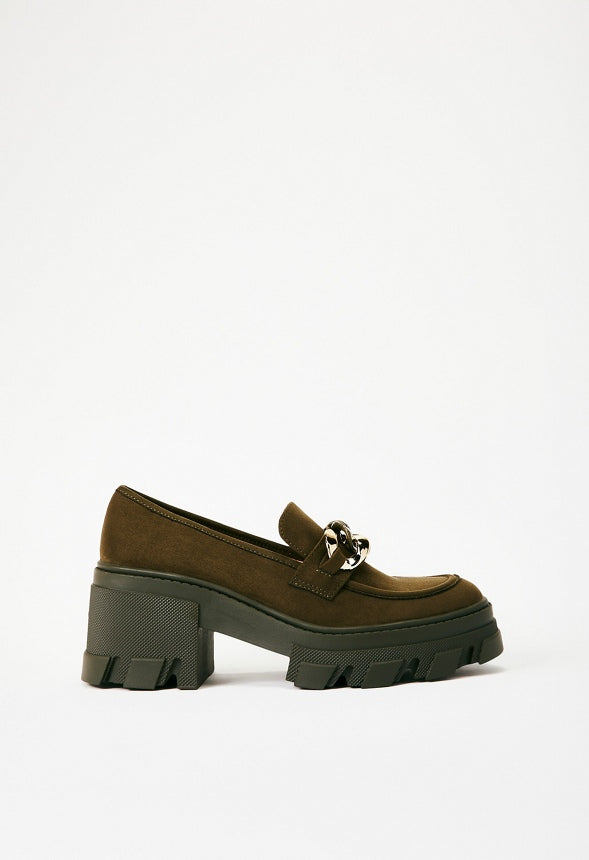 Drew Lug Sole Loafer Military Olive