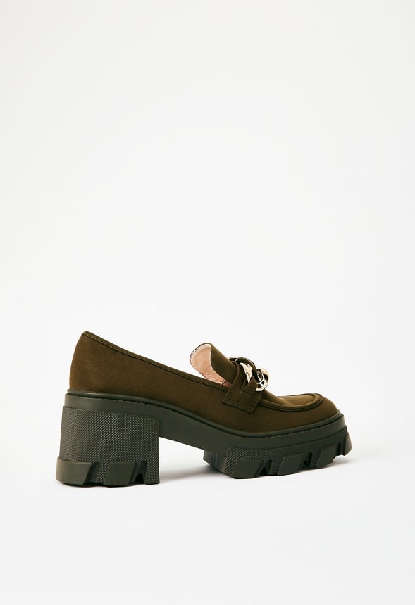 Drew Lug Sole Loafer Military Olive