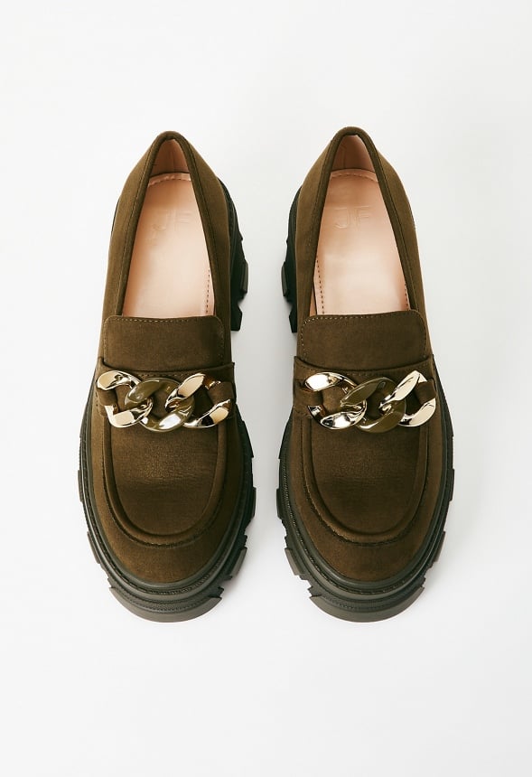 Drew Lug Sole Loafer Military Olive