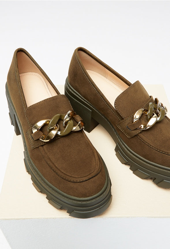 Drew Lug Sole Loafer Military Olive