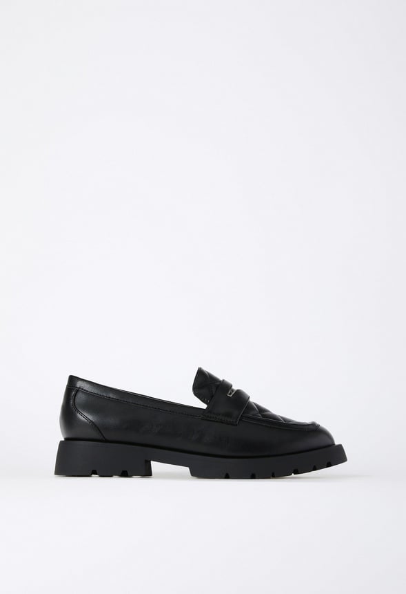 Juna Lug Sole Loafer Black Caviar