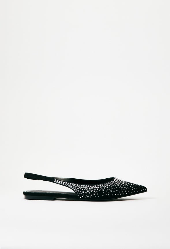 Arianne Slingback Flat Clear/Black