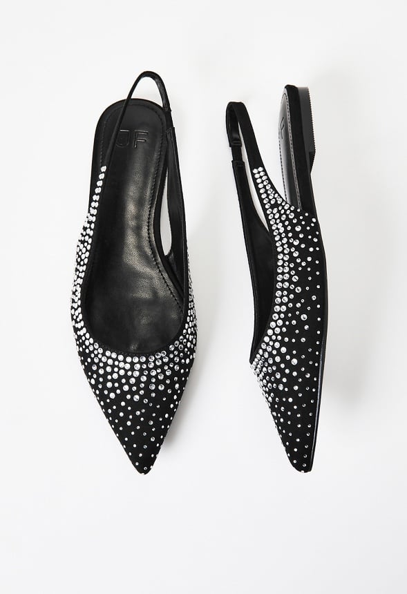 Arianne Slingback Flat Clear/Black