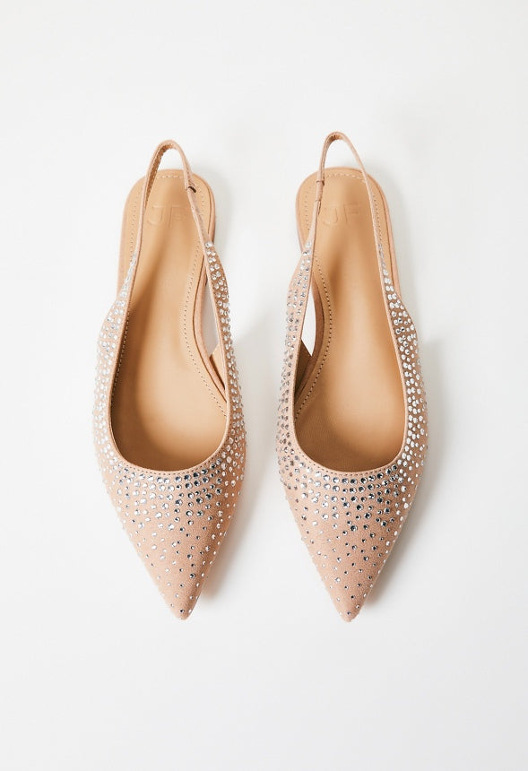 Arianne Slingback Flat Clear/New Nude