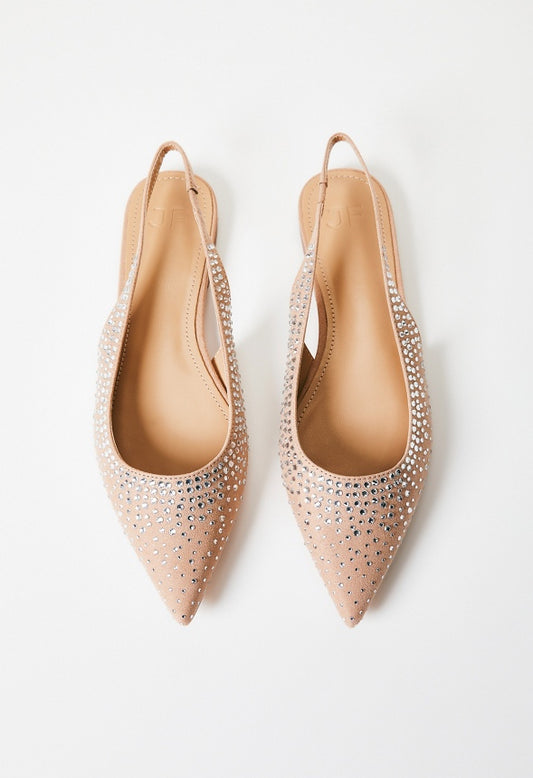 Arianne Slingback Flat Clear/New Nude