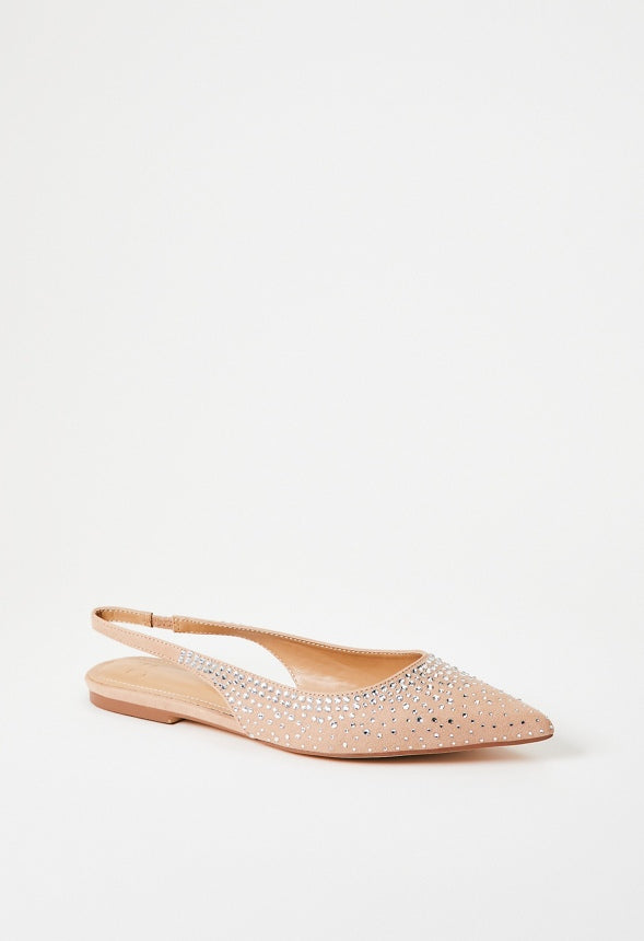 Arianne Slingback Flat Clear/New Nude
