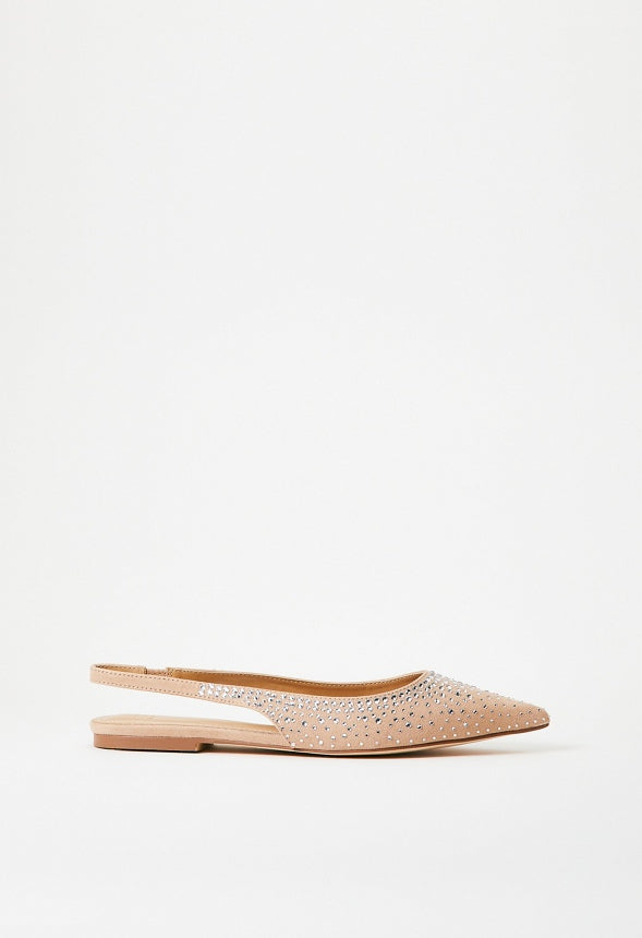 Arianne Slingback Flat Clear/New Nude