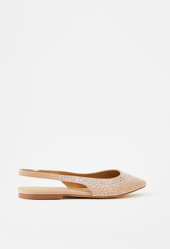 Arianne Slingback Flat Clear/New Nude