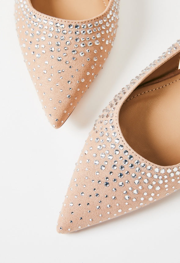 Arianne Slingback Flat Clear/New Nude