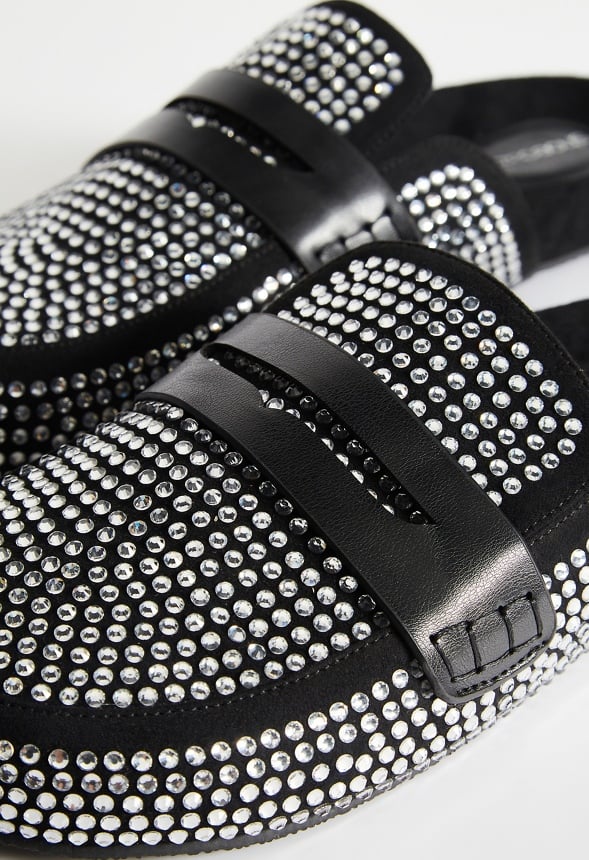Reina Flat Mule Clear/Black