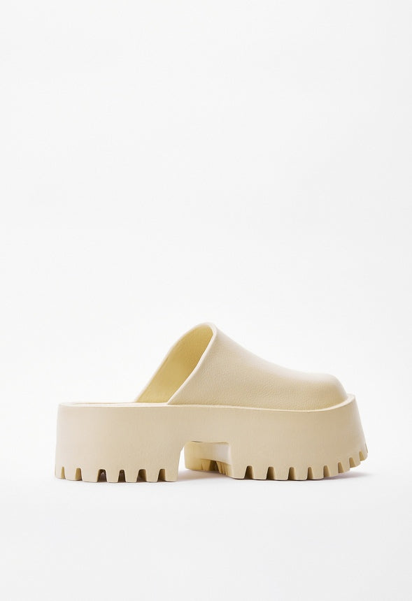 Jaella Mule Slide Birch White