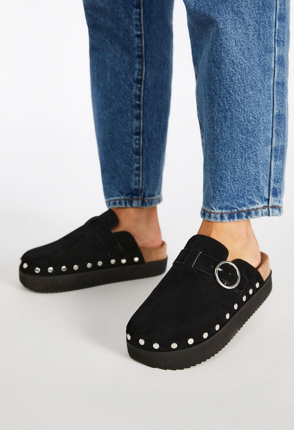 Odetta Mule Slide Black
