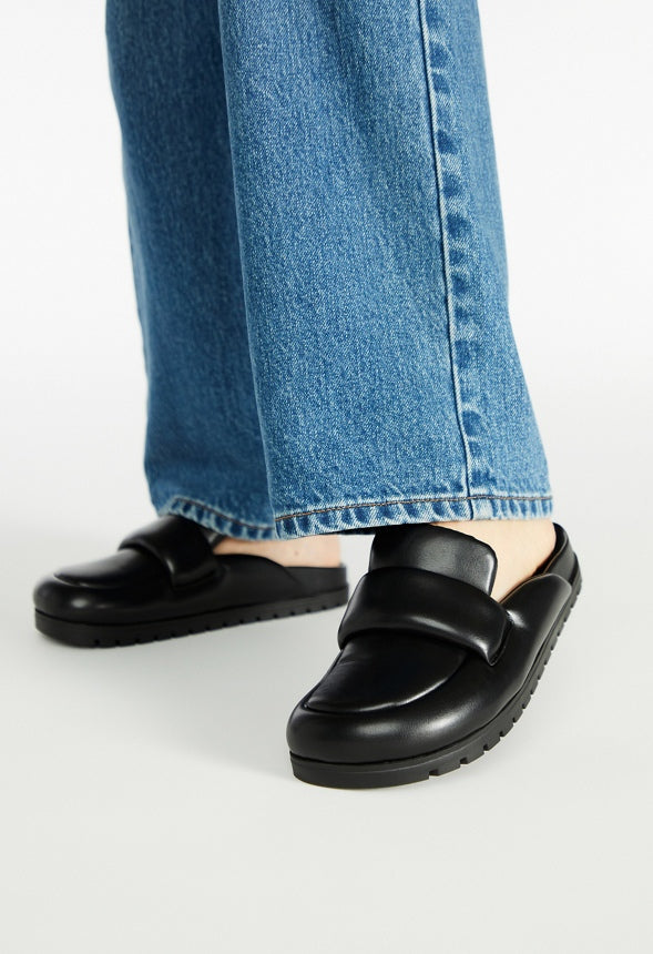 Leni Flat Slide Black