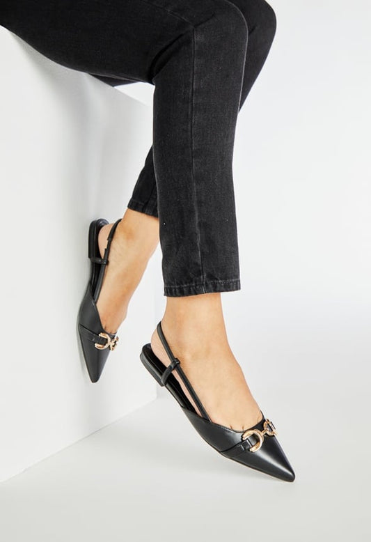 Pippa Slingback Flat Black