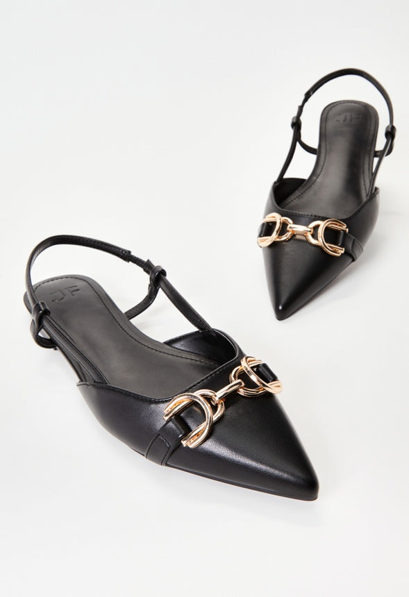 Pippa Slingback Flat Black
