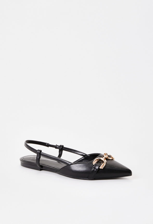 Pippa Slingback Flat Black