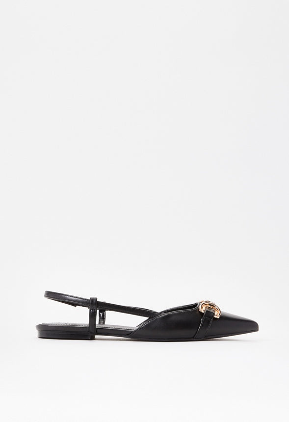 Pippa Slingback Flat Black
